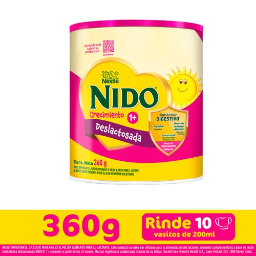 Alimento para niños Nido® 1+, Deslactosada Lata -360g