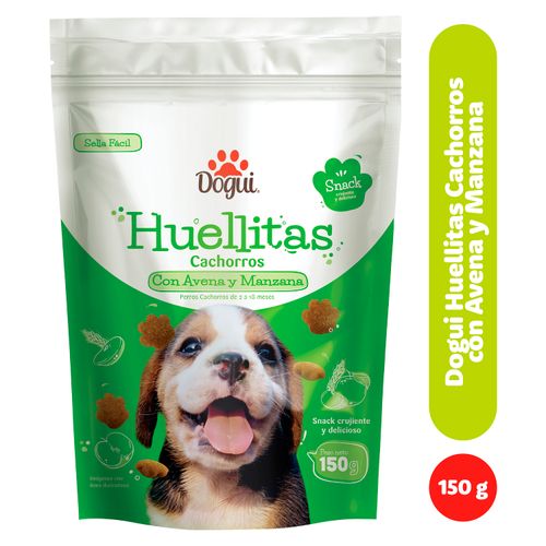 Snack Dogui Huellitas Perro Cachorro Con Avena Y Manzana - 150g