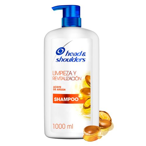 Shampoo Marca Head & Shoulders Aceite De Argán Limpieza Y Revitalización    1Lt