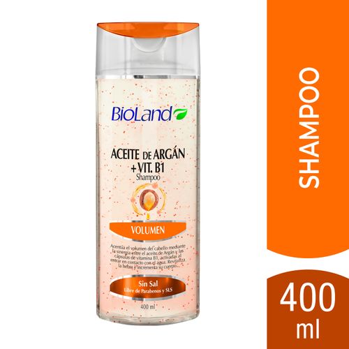 Shampoo Bioland Con Aceite De Argán+Vitamina B1 - 400ml