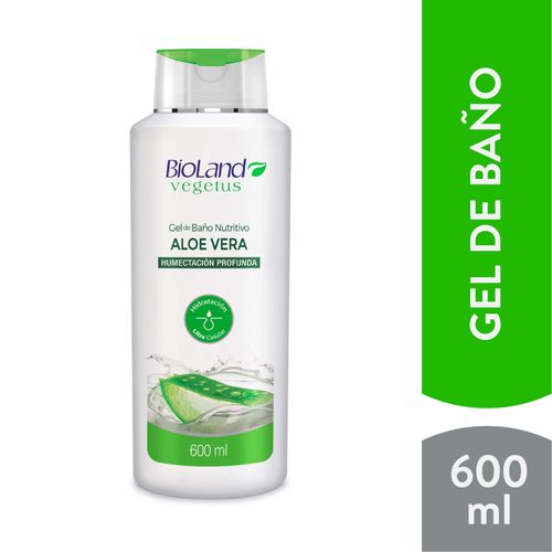 Gel De Baño Bioland Nutritivo Con Aloe Vera, Humectación Profunda - 600ml