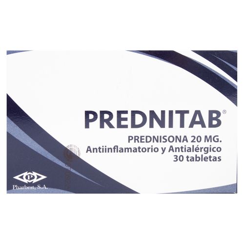 Prednitab 20 Mg 30 Tabletas Ea