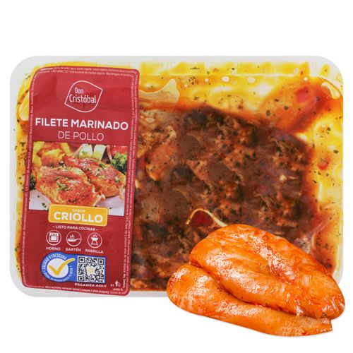Filete de pechuga Don Cristóbal marinado criollo - Precio indicado por libra
