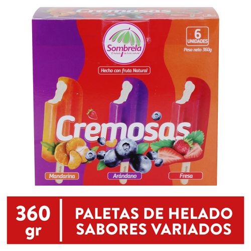 Helados Sombrela Cremosa Caja 360gr