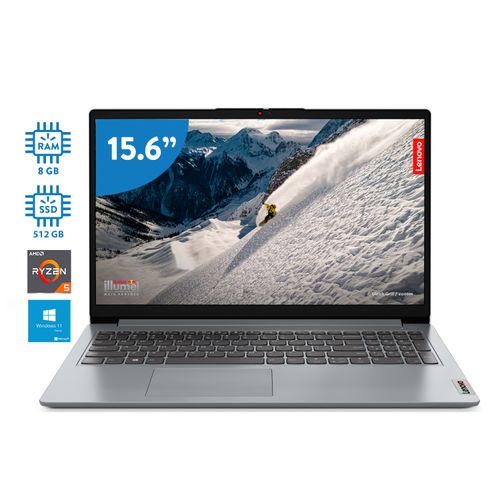 Laptop Lenovo, Ideapad 1, 15.6 FHD, AMD Ryzen 5 7520U, 8GB, 512GB SSD