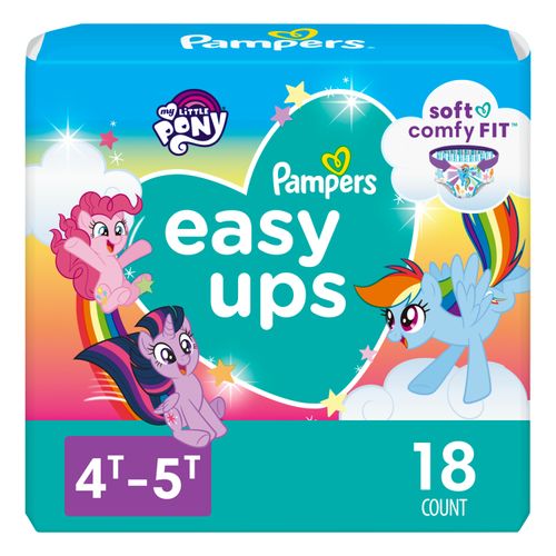 Pañales Pampers Easy Ups Girl T4 T5, 17kg - 18Uds