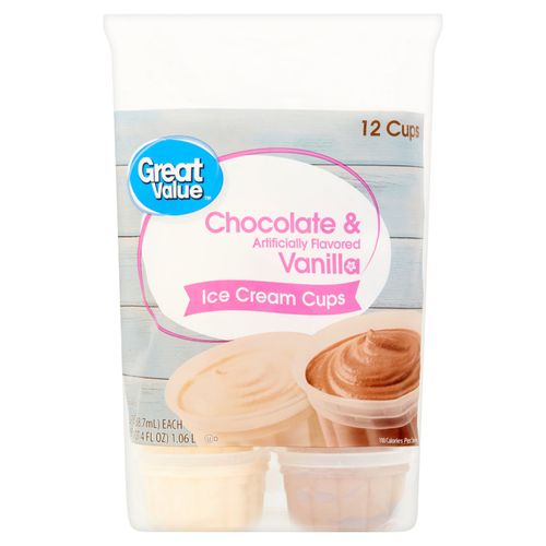 Helado Great Value  Copa Chocola Vainilla 12 Unidades - 88gr