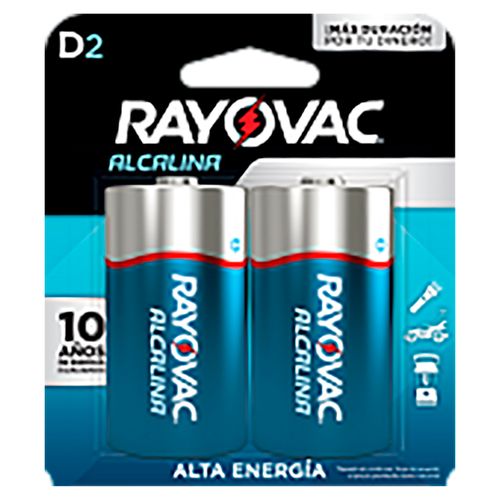 Batería Alcalina Rayovac D2 Blister - 2 Unidades