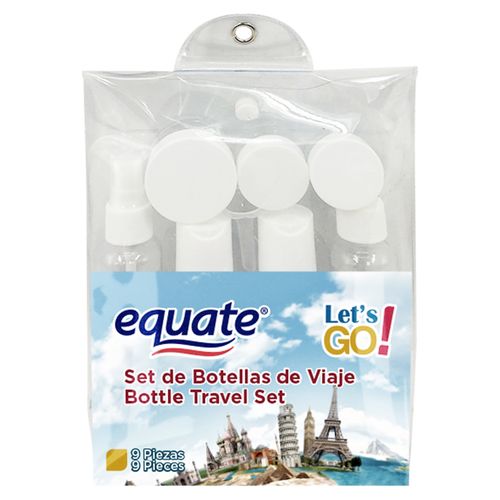 Botellas De Viaje Marca Equate Set 9 Piezas