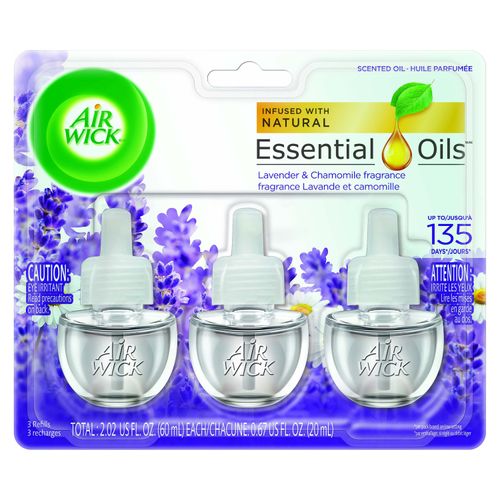 3 Pack  Aromatizante  Air Wick Eléctrico Lavanda Repuesto - 21ml