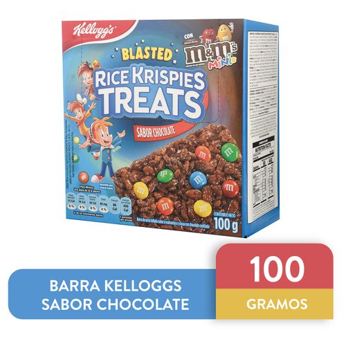 Barras Kellogg's ricekrispies chocolate con m&m's minis caja - 100 g