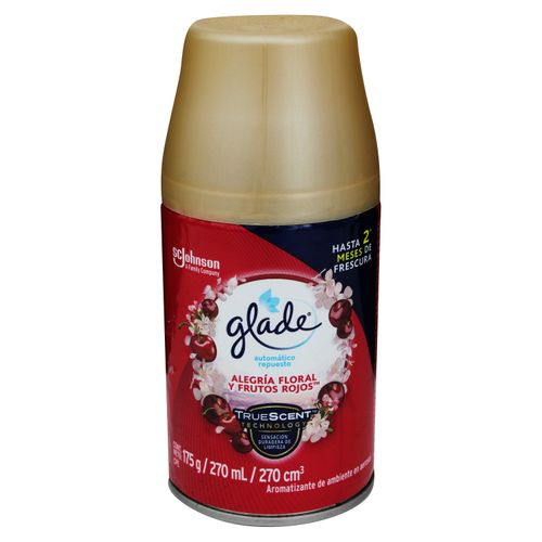 Aromatizante Automático Glade Alegría Floral y Frutos Rojos 1 Repuesto - 175gr