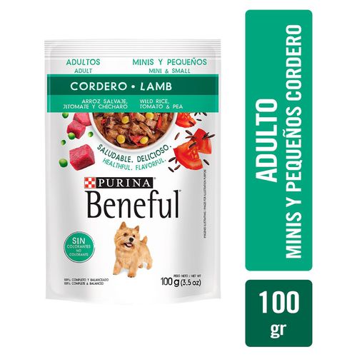 Alimento Perro Adulto Purina Beneful Cordero Minis Y Pequeños - 100gr