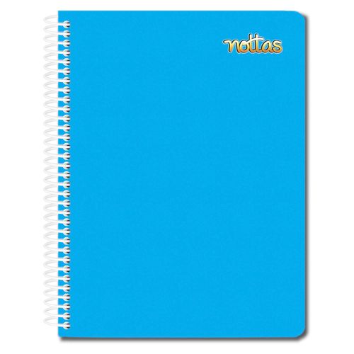 Cuaderno Nottas Espiral Celeste Rayas - 100 Hojas