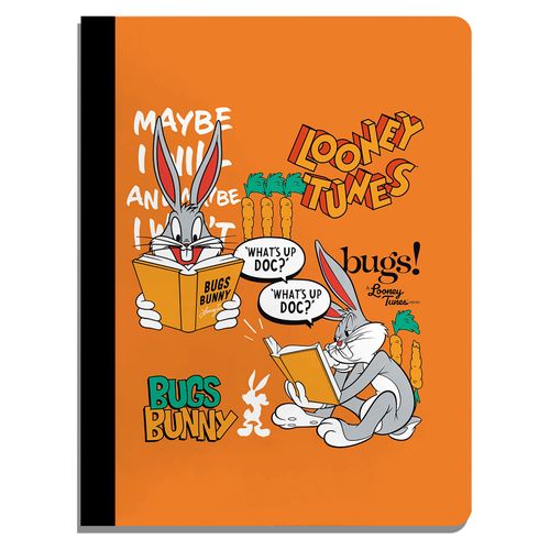 Cuaderno Looney Tunes cosido tapa dura rayado buggs bunny - 100 hojas