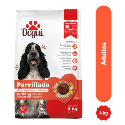 Alimento Dogui Perro Adulto Parrillada, Razas Medianas Y Grandes, 18 Meses En Adelante - 4kg