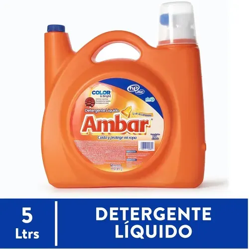 Detergente Liquido Ambar, Color y Bright -5L