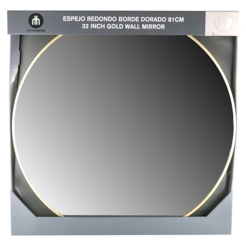 Espejo Hometrend Redondo Borde Dorado - 81cm
