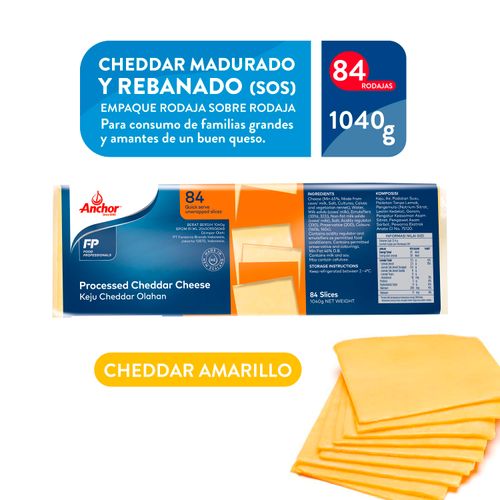 Queso Chedar Amarillo Anchor -1040g