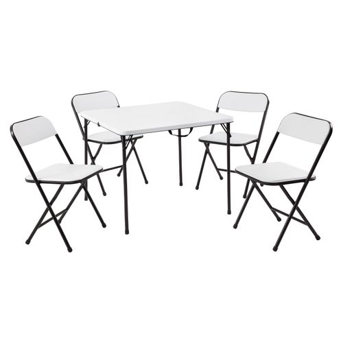 Mesa Y Sillas Mainstays De Resina Blanca Set - 5Uds