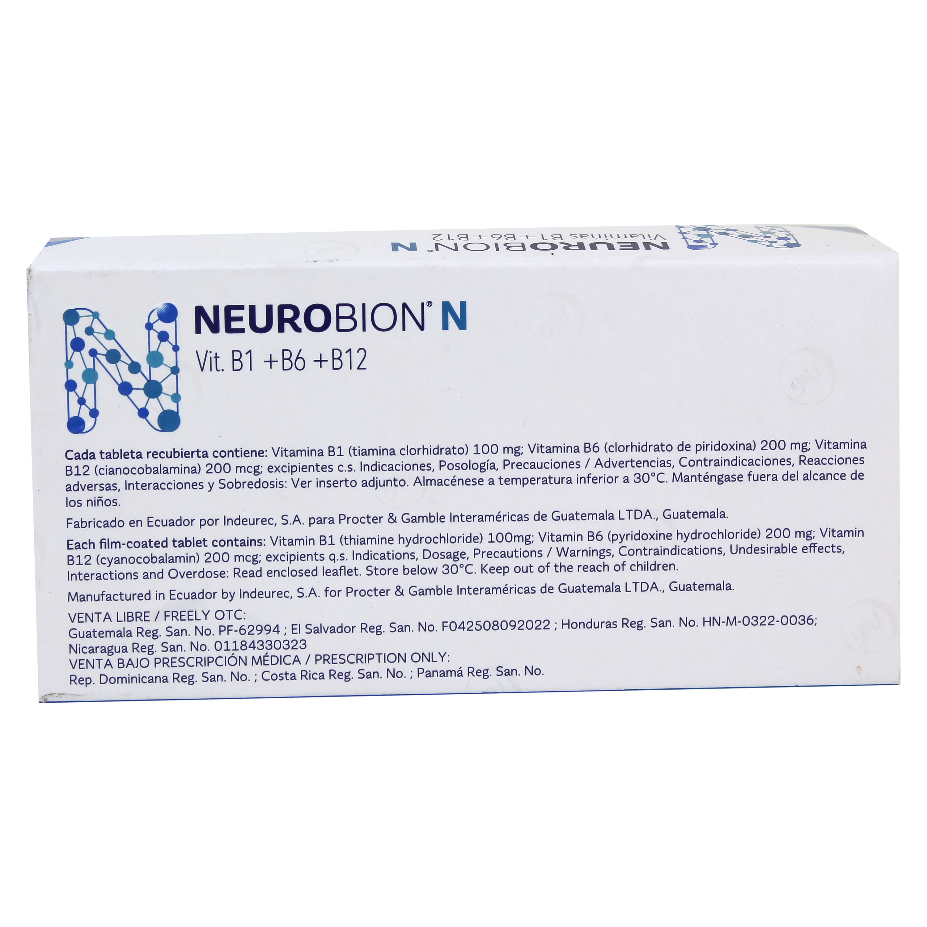 Neurobion N Tableta Recubierta 30 Ea