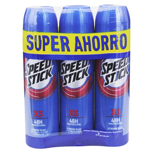 Desodorante Speed Stick X5 para hombre 3 pack - 91 g