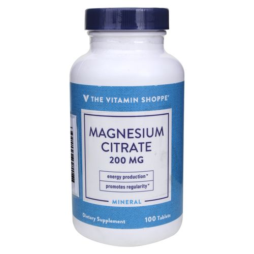 Magnesium Vitamin Shoppe Citrate Energy 200Mg 100Tab