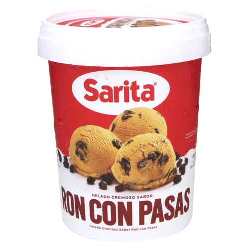 Helado Sarita Ron con Pasas - 250 g