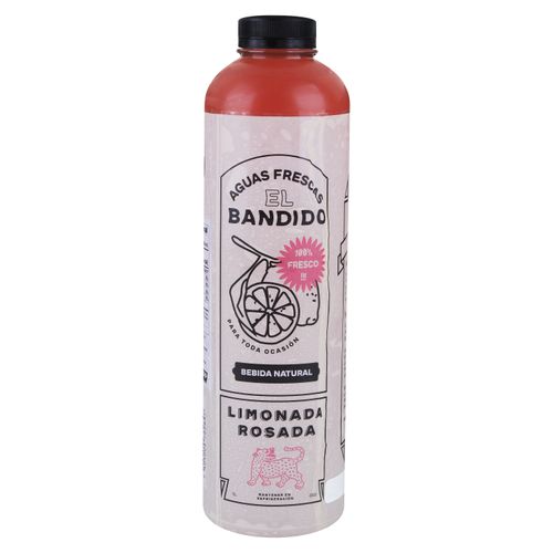 Agua fresca El Bandido limón rosada refrescante - 1000 ml
