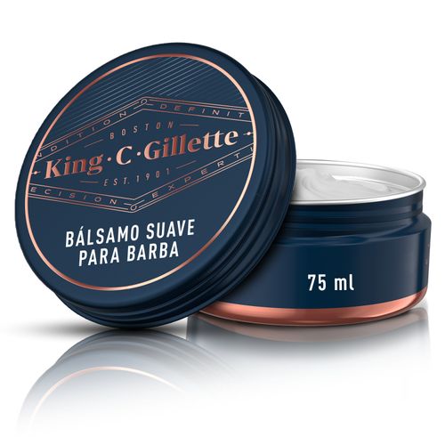 Bálsamo King C Gillette Para Barba, Después De Afeitar,  Con Karité - 75ml