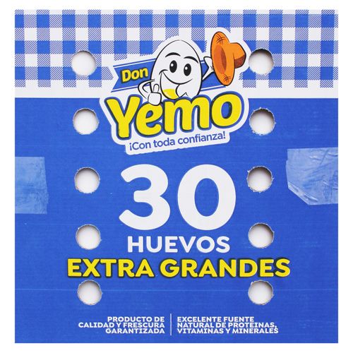 Huevo de Gallina Don Yemo Blanco Extra - 30 Unidades