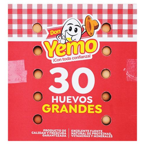 Huevo de Gallina Don Yemo Marron Grande - 30 Unidades