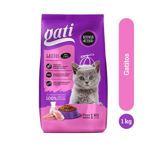 Alimento Para Gato Gati Gatitos, Hasta 12 Meses -  1kg