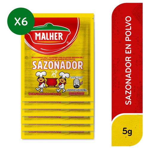 MALHER Sazonador en Polvo 6 Sobres de 5g