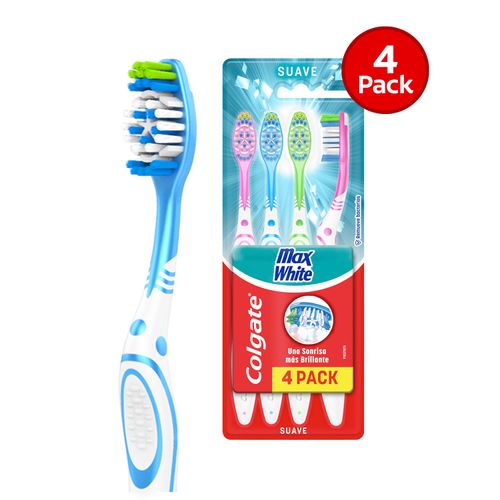 Cepillo de Dientes Colgate Max White, 4 Pack