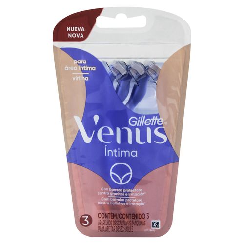 Maquina De Afeitar Desechable Gillette Venus Íntima -3 Uds