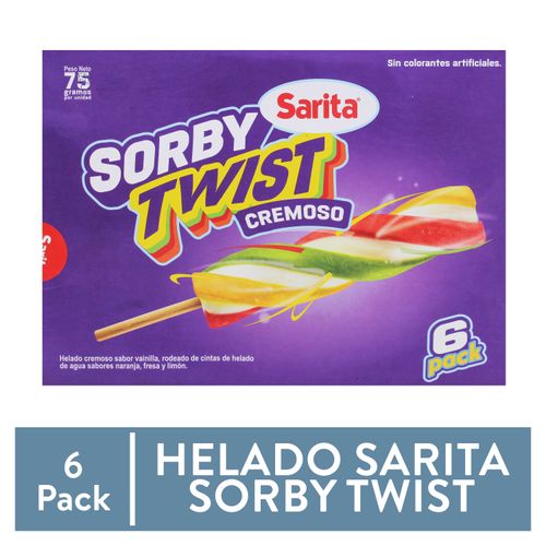 Helado Sarita Sorby Twist Cremoso 6 pack - 450 g