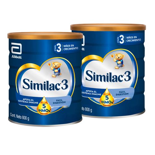 Fórmula Infantil Similac® 3, Niños En Crecimiento  2 Pack -  800g