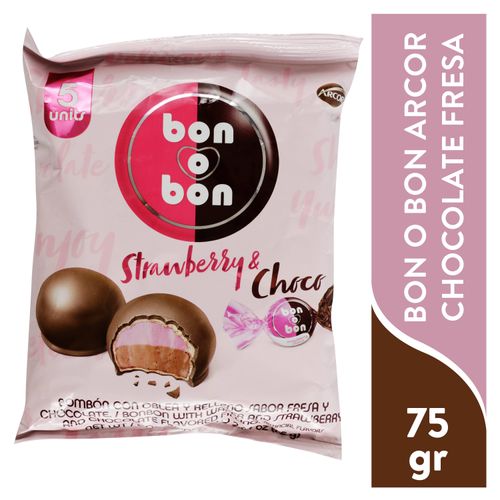 Arcor Bob Choco Fresa Bolsa 75gr 24u