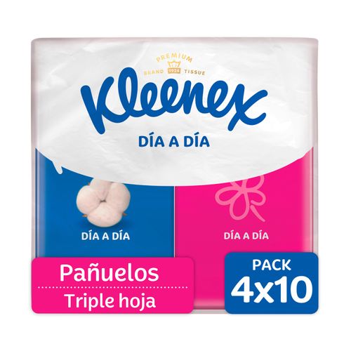 Pañuelos Faciales Kleenex De Bolsillo 4 Pack  10Uds