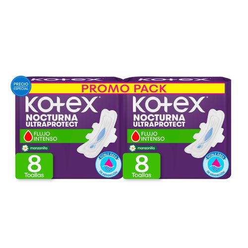Toallas Femeninas Kotex Nocturna -16Unidades