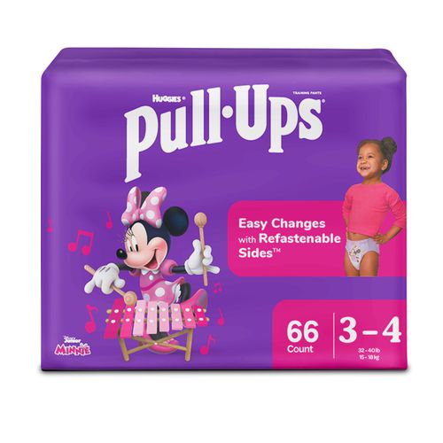 Pañales Huggies Pull Ups Niña Etapa G-XG/3-4, 15-18kg - 66Uds