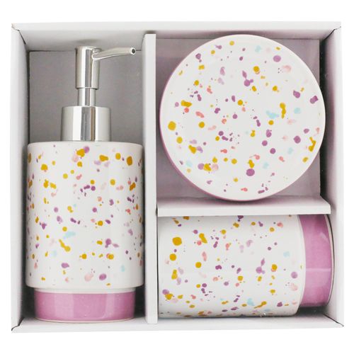 Set Accesorios Printed Bano De Ceramica