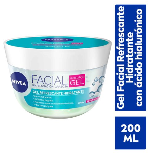 Gel Facial Nivea Refrescante Cuidado Facial  Con Ácido Hialurónico - 200 ml