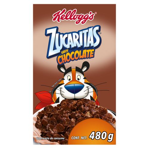 Cereal Kellogg's® Zucaritas® Sabor Chocolate - Hojuelas de Maíz Escarchadas con Sabor a Chocolate - 1 Caja - 480 g