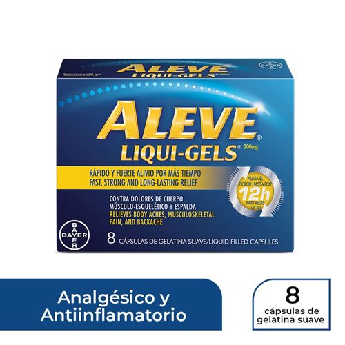 Aleve Liqui Gels 200 Mg Caja X 8 Cápsulas