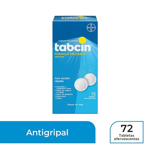 Tabcin Adulto Efervescente Caja X 72 Tabletas - Precio Indicado por Unidad -