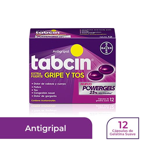 Tabcin Gripe Y Tos Liquid Gel Caja X 12 Tabletas