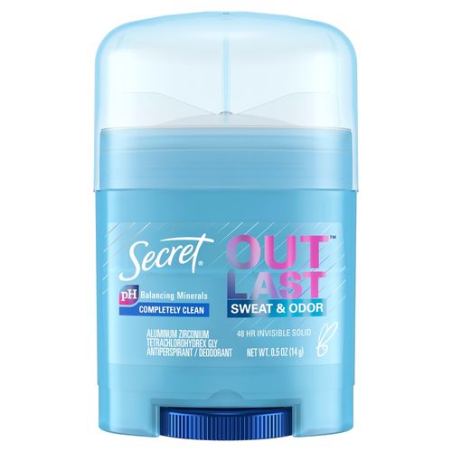 Desodorante Secret Outlast Invisible Sólido Antitranspirante Para Mujeres, Aroma Completamente Limpio -  14g