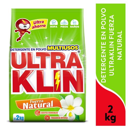 Detergente polvo Ultraklin, fuerza natural -2kg